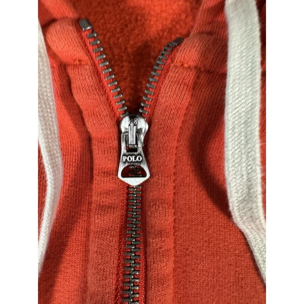 Polo Ralph Lauren Hoodie Large Full Zip Up Waffle Thermal Sweatshirt Casual